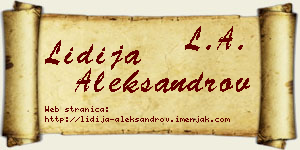 Lidija Aleksandrov vizit kartica